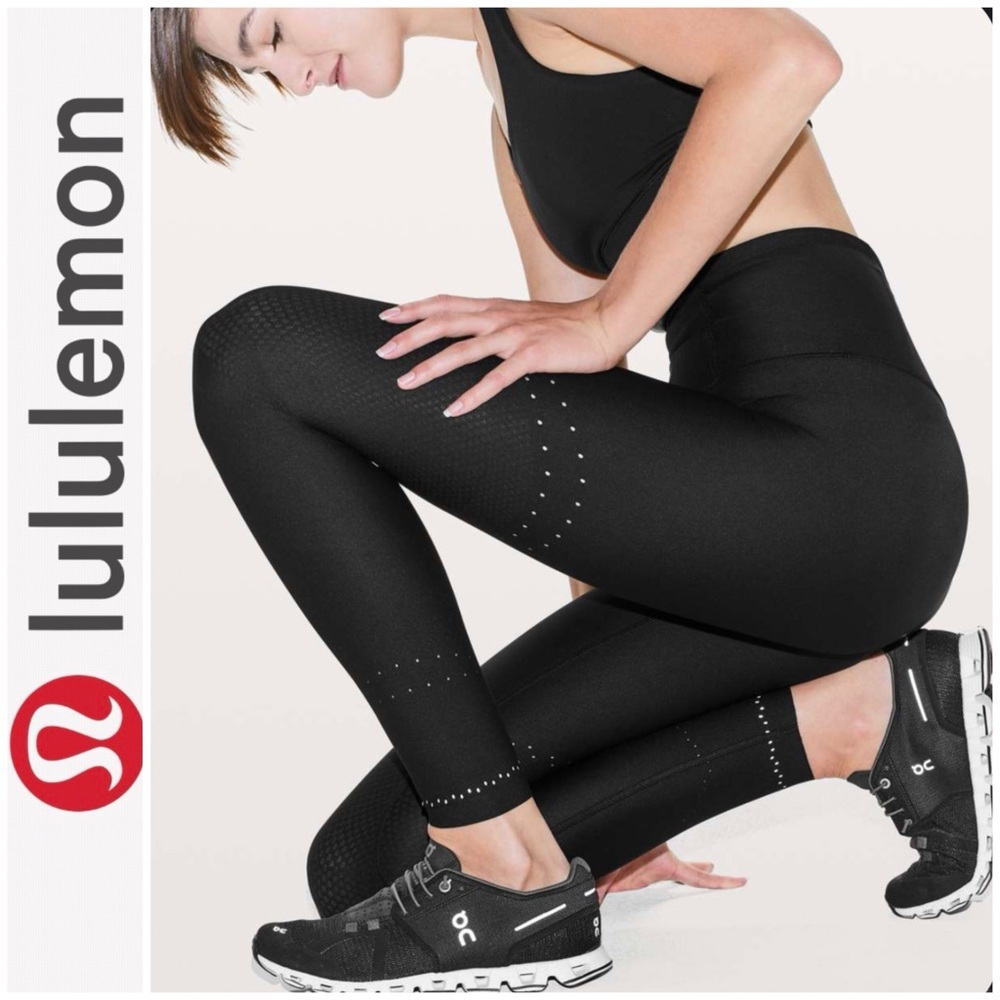 NWT Lululemon Zoned In Tight Leggings Black 12